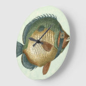 大きくカラフルな魚 ラージ壁時計 (傾斜)