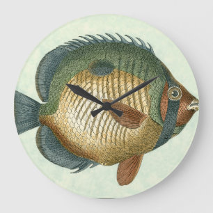 大きくカラフルな魚 ラージ壁時計
