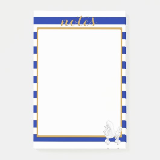 大きくシックなプードルのポスト・イット ポストイット (正面)