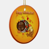 大きくビール幸せなオクトーバーフェストのオーナメント セラミックオーナメント (右)