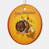 大きくビール幸せなオクトーバーフェストのオーナメント セラミックオーナメント (左)