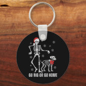 大きく動くか、家に帰るおもしろいか、犬のクリスマス キーホルダー (正面)