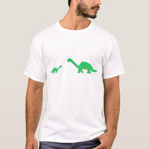 大きく及び小さい恐竜の服装 Tシャツ