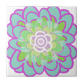 大きく咲く多肉質 タイル (正面)