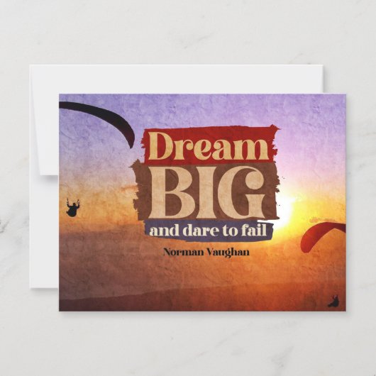 大きく夢を見て磁気カードに失敗する マグネット招待状 (正面)