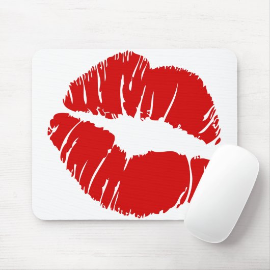 大きく大きい唇は巨大な唇の巨大でキスをするな口に接吻します マウスパッド (マウス)