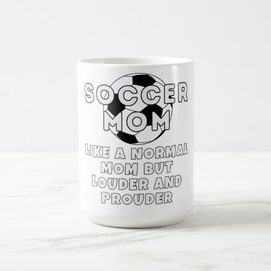 大きく大き誇りを持ったくサッカーの母 コーヒーマグカップ (中央)