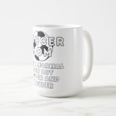 大きく大き誇りを持ったくサッカーの母 コーヒーマグカップ (正面右)