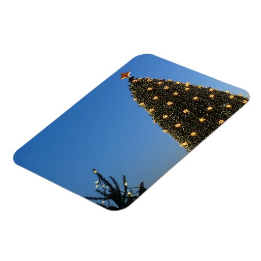 大きく小さなクリスマスツリーIホリデーサンセット マグネット (左側)