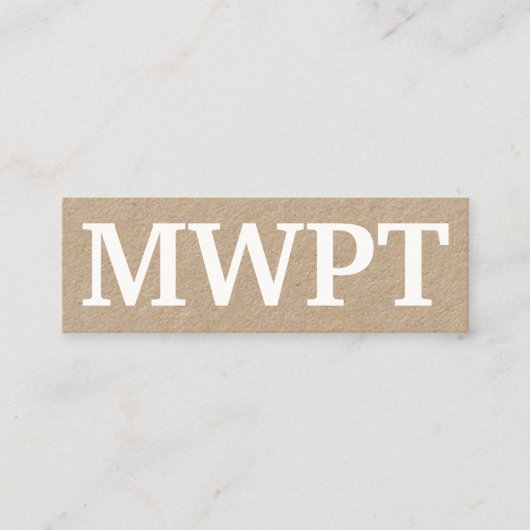 大きく巨大ではっきりしたなイニシャルカバー スキニー名刺 (正面)