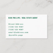 大きく巨大な引用文の文字カバー 名刺 (裏面)