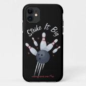 大きく打つ-ボーリングボールがピンにぶつかる Case-Mate iPhoneケース (裏面)