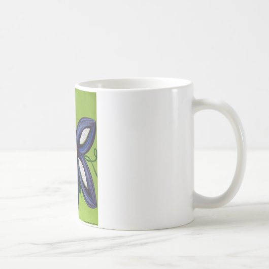 大きく明るく青い花 コーヒーマグカップ (右)