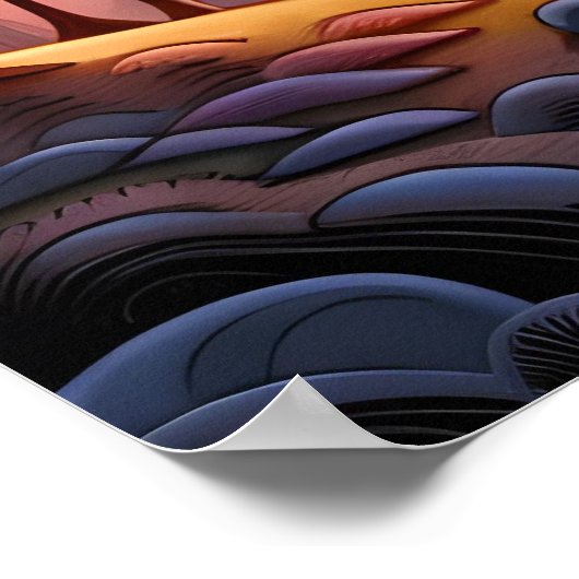 大きく曲がった魔法の森の墓地のシーン ポスター (角)