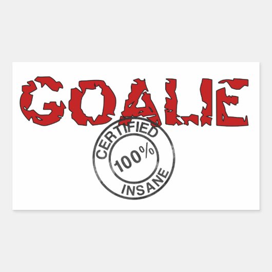 大きく異常なゴールキーパーのステッカー 長方形シール (正面)