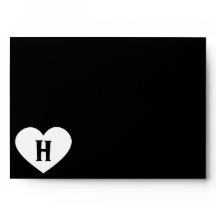 大きく白いハートのモノグラム及び黒い背景