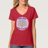 大きく真面目な元来ロゴの女性のT Tシャツ (正面)