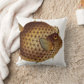 大きく美しいパッファーの魚の装飾用クッション クッション (ブランケット)