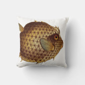大きく美しいパッファーの魚の装飾用クッション クッション (正面)