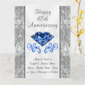 大きく美しい第65結婚記念日カード カード (黄色い花)