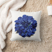 大きく美しく青い庭の花の枕 クッション (ブランケット)