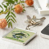 大きく行きますか、または家に居て下さい キーホルダー (側面)