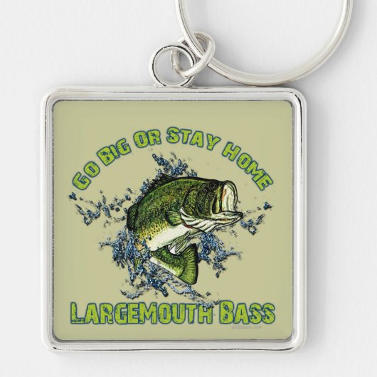 大きく行きますか、または家に居て下さい キーホルダー (正面)