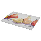 大きく装飾的なガラスまな板 カッティングボード (角)