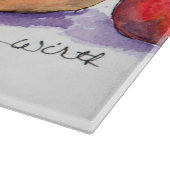 大きく装飾的なガラスまな板 カッティングボード (角)