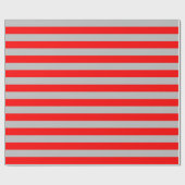 大きく赤いおよび灰色のストライプの包装紙 ラッピングペーパー (フラット)