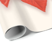 大きく赤いポインセチア ラッピングペーパー (ロールコーナー)