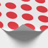 大きく赤い水玉模様 ラッピングペーパー (角)