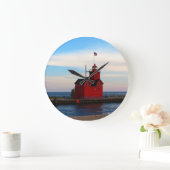大きく赤い灯台 ラージ壁時計 (ホーム)