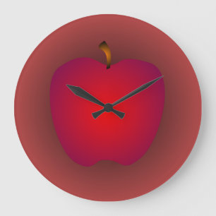 大きく赤いAppleの柱時計 ラージ壁時計