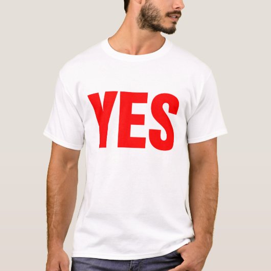 大きく赤いYES Tシャツ (正面)