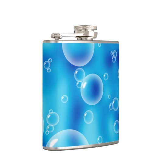 大きく跳ね返る青い泡 フラスク (右)