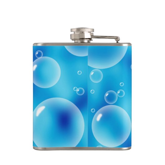 大きく跳ね返る青い泡 フラスク (裏面)