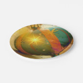 大きく輝くクリスマスの飾り ペーパープレート (アングル)