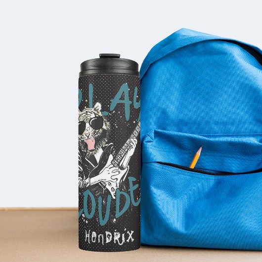 大きく遊なる |ロックアンドロールPunk Tiger Guitar タンブラー