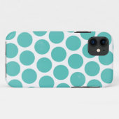 大きく青い水玉模様 Case-Mate iPhoneケース (裏面(横))