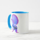 大きく青いBettaの魚のマグ マグカップ (正面左)