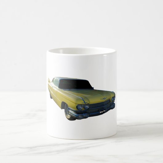 大きく黄色いひれ59キャデラック コーヒーマグカップ (中央)