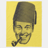 大きく黄色いボブBLANKEY フリースブランケット (正面)