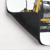 大きく黄色い掘削機 マウスパッド (コーナー)