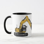 大きく黄色い掘削機 マグカップ (左)