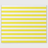 大きく黄色および白のストライプの包装紙 ラッピングペーパー (フラット)