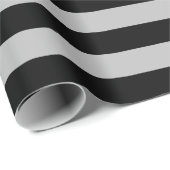 大きく黒いおよび灰色のストライプの包装紙 ラッピングペーパー (ロールコーナー)