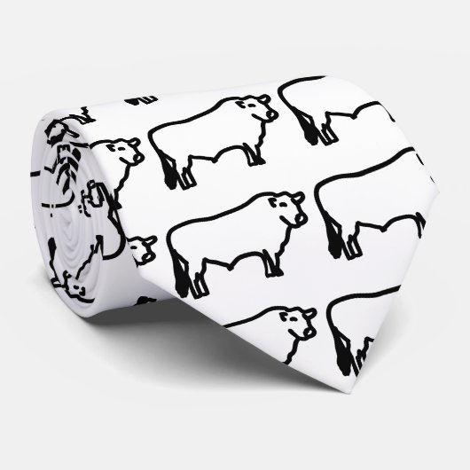 大きく黒いアンガス ネクタイ (ロール)