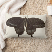 大きく黒い蝶装飾用クッション ランバークッション (ブランケット)