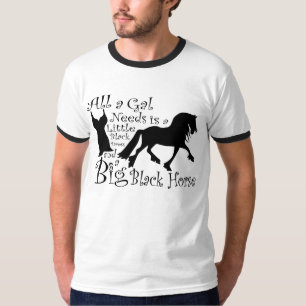 大きく黒い馬 Tシャツ